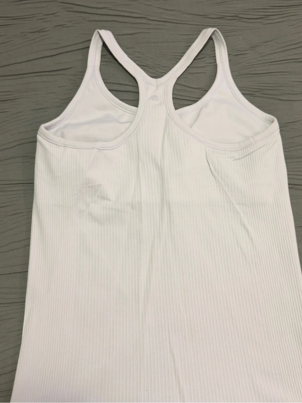 lululemon athletica Off- White Ribbed Racerback Tank